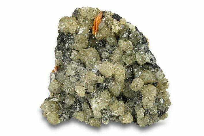 Cerussite Crystals on Bladed Barite and Galena - Morocco #291103